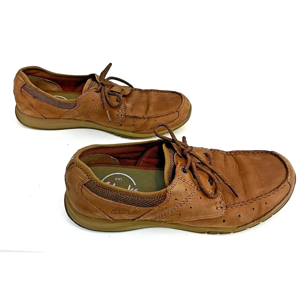 Clarks Armada Men's Boat Shoes‎ English Leather Brown 63530 US 11.5 M
